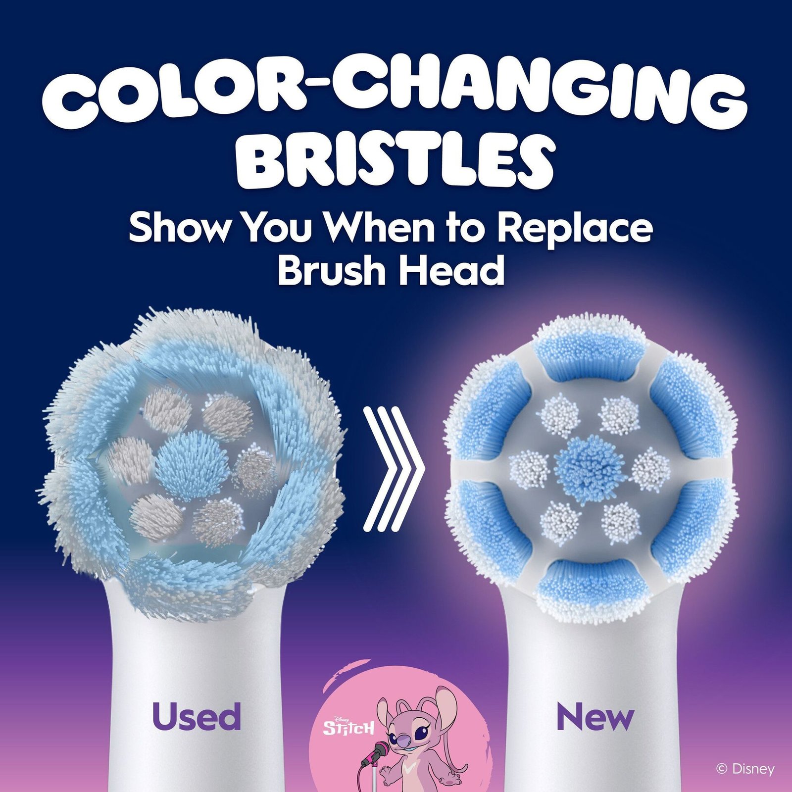 Oral-B iO Kids 6+ Disney Angel - Lilo & Stitch tandborsthuvuden, 4 st