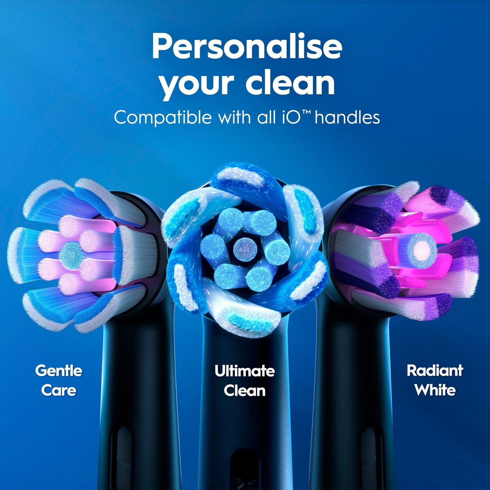 Oral-B iO2 Eltandborste, Giftset, Svart, 4 Tandborsthuvuden, Resefodral