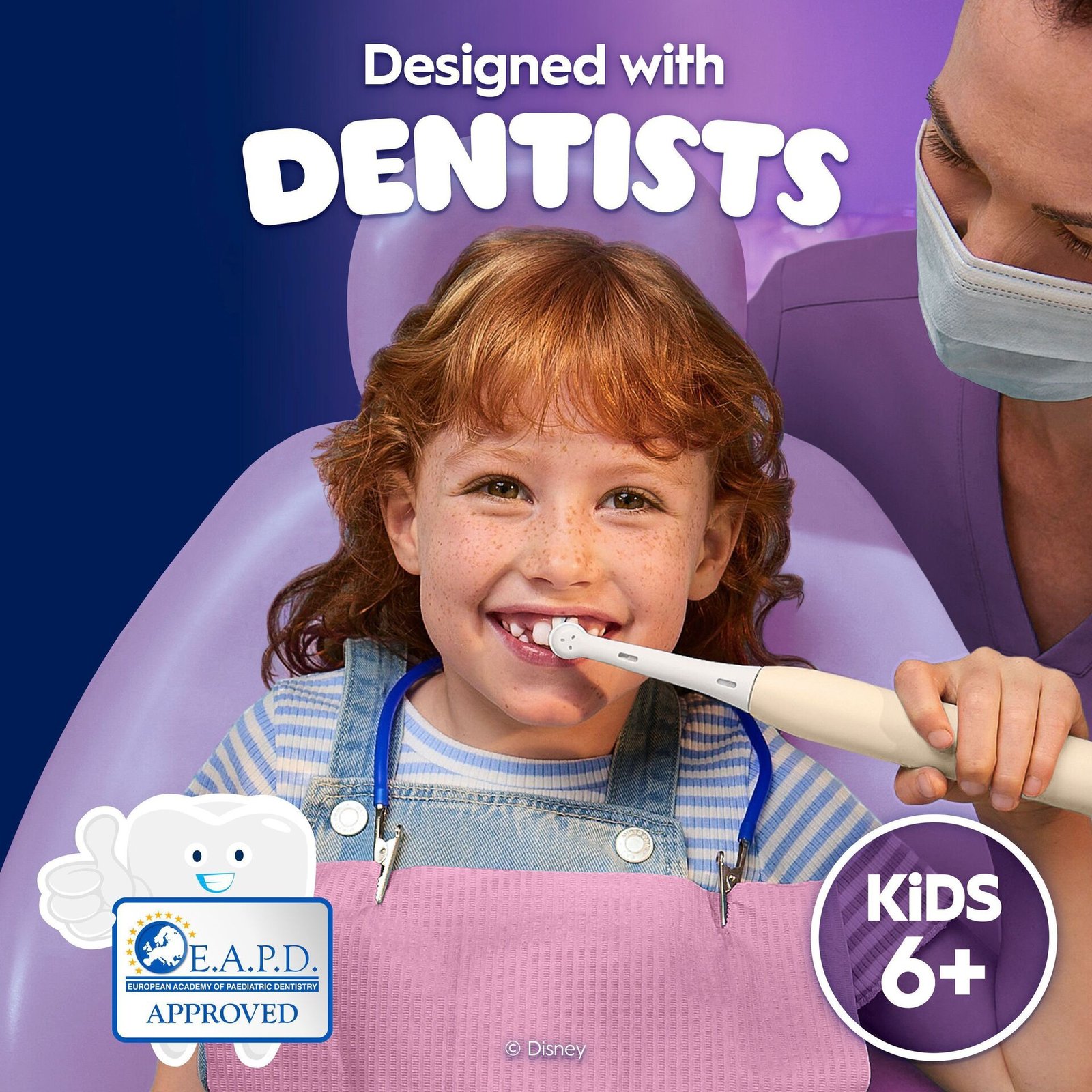Oral-B iO Kids Eltandborste Disney Angel - Lilo & Stitch, 1 tandborsthuvud, 1 resefodral