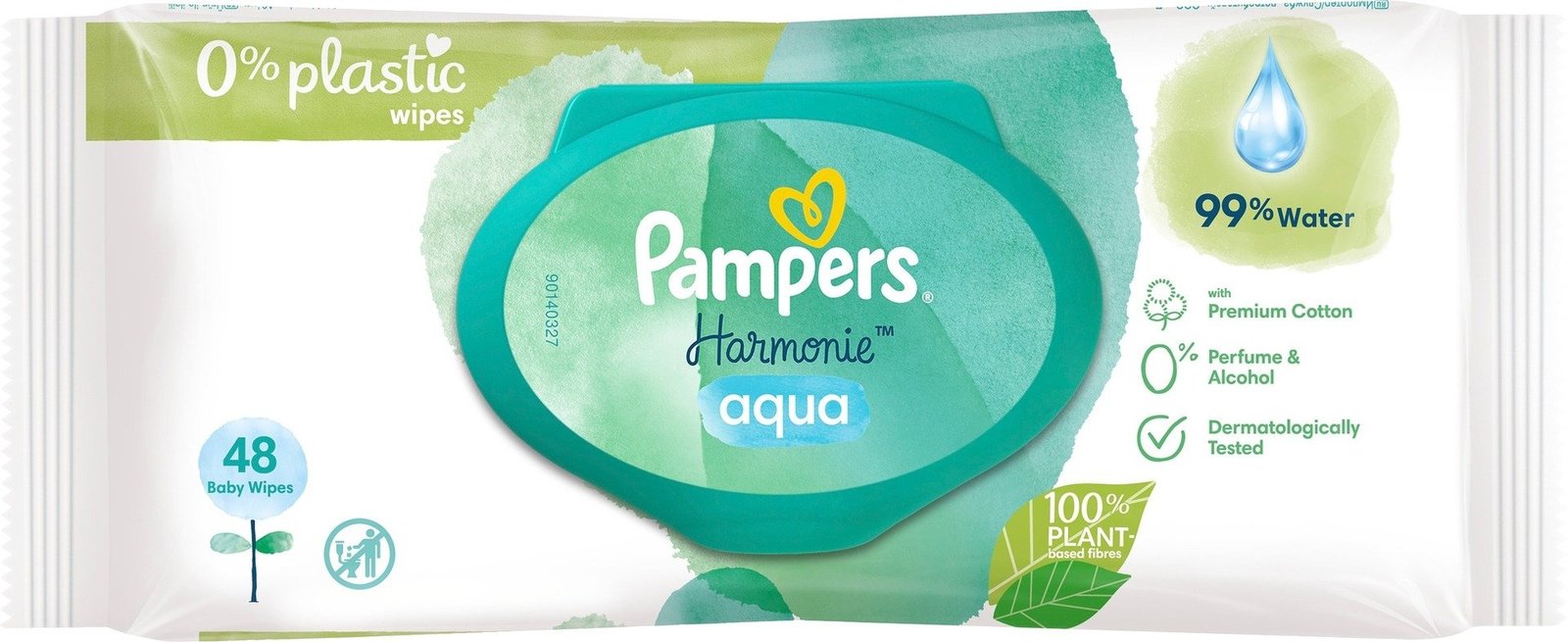 Pampers Harmonie Aqua våtservetter, 48 st