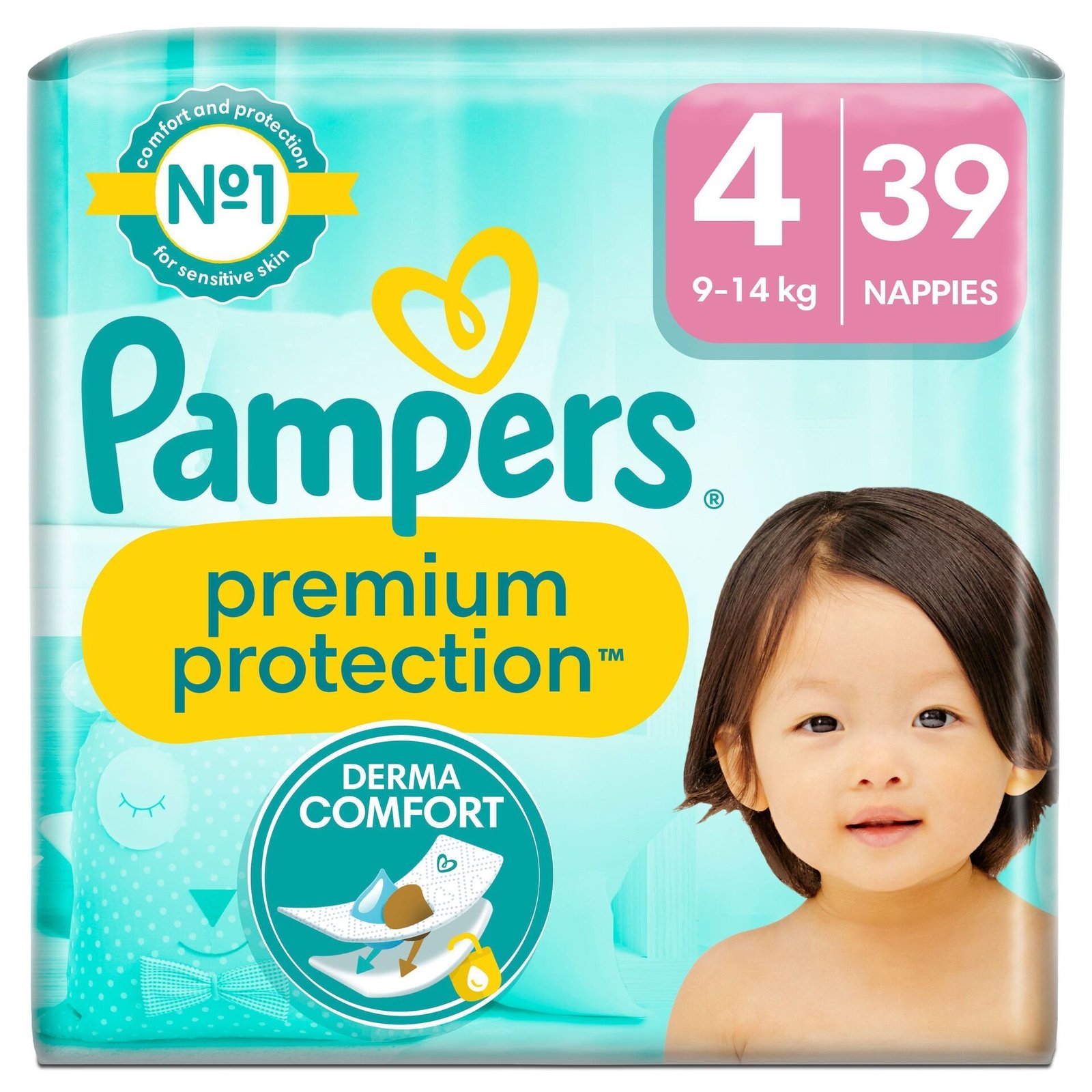 Pampers Premium Protection Blöjor Stl 4 (9kg - 14kg) 39 st