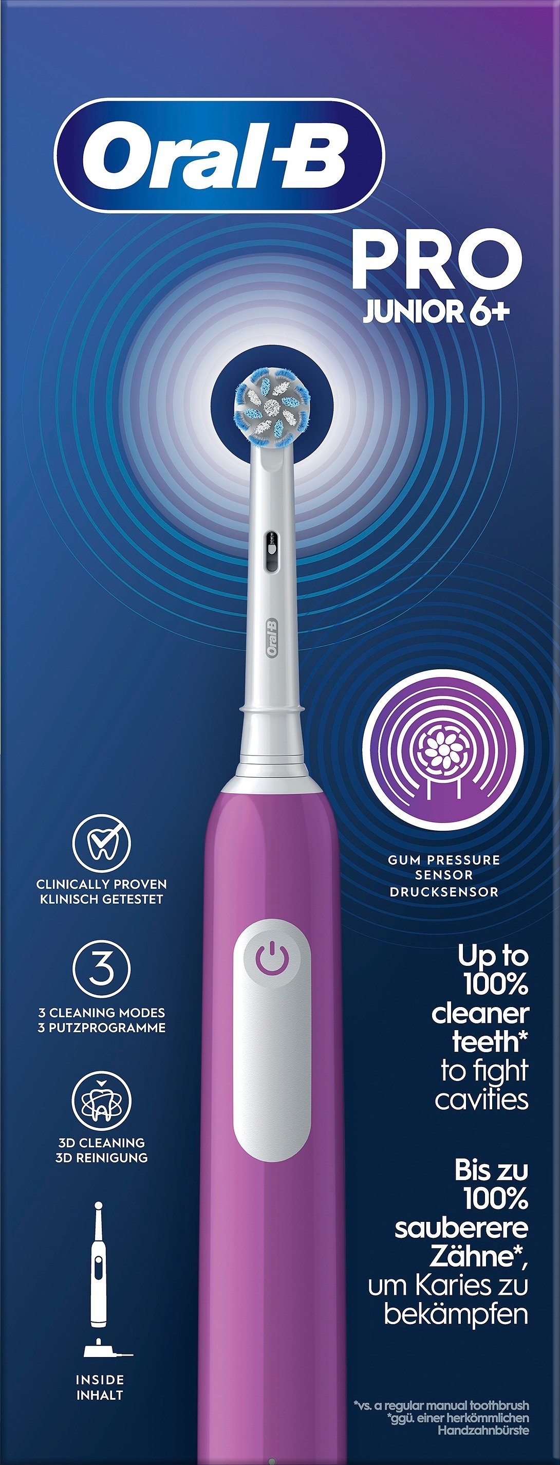 Oral-B Junior Eltandborste för barn +6 år Lila 1 st