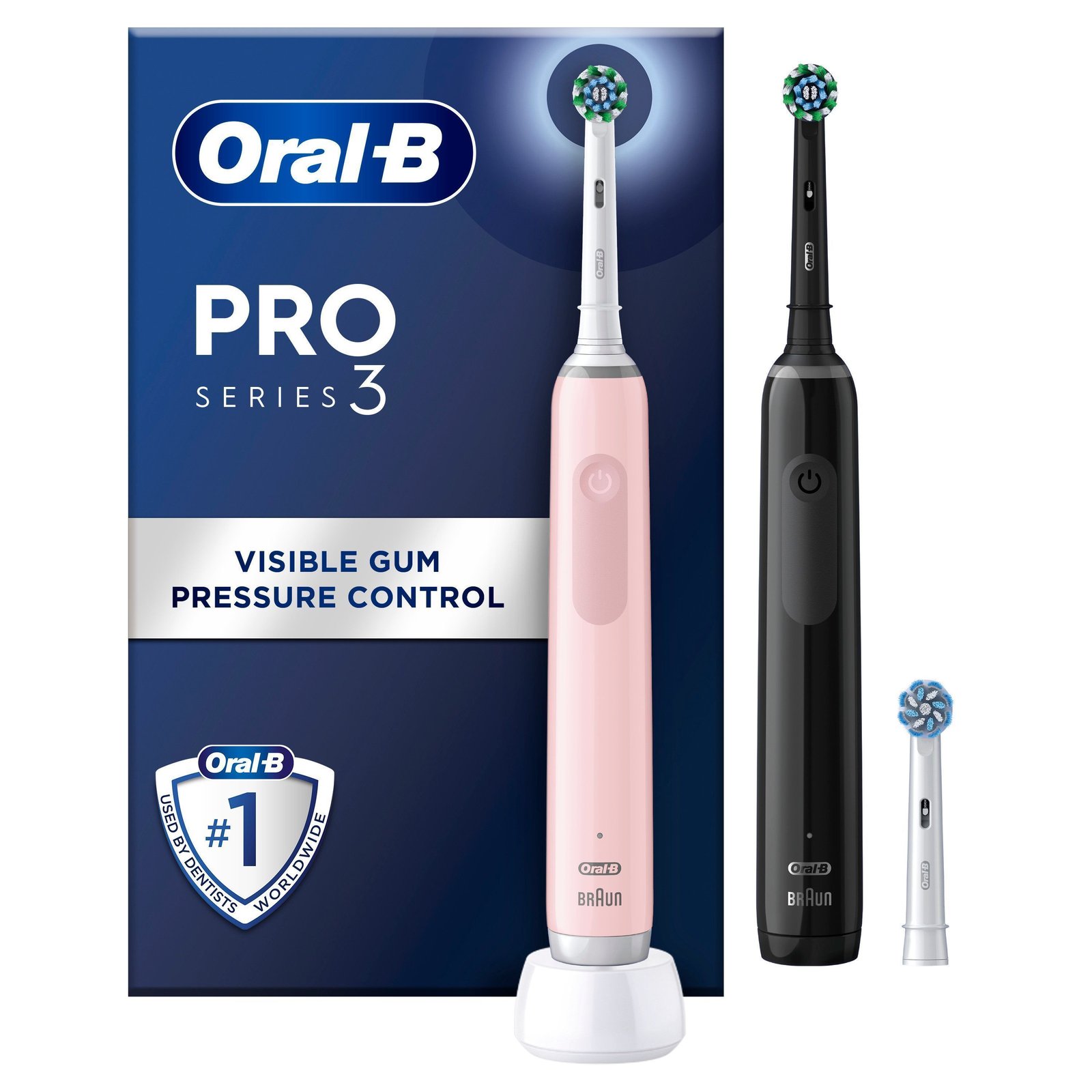 Oral-B Pro 3 Duopack, 2 eltandborstar, 3 huvuden