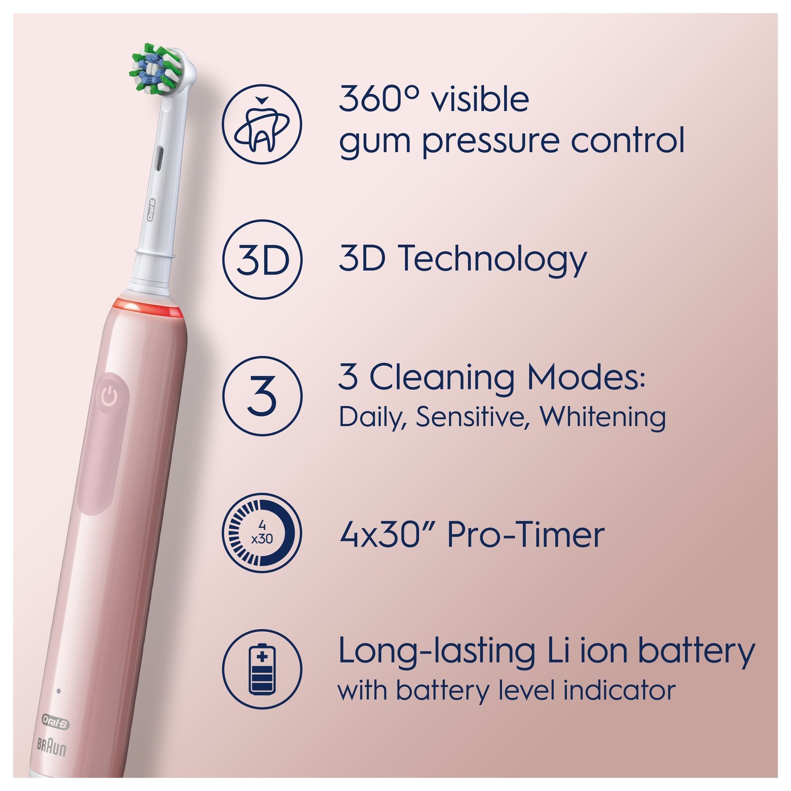 Oral-B Pro 3 Duopack, 2 eltandborstar, 3 huvuden