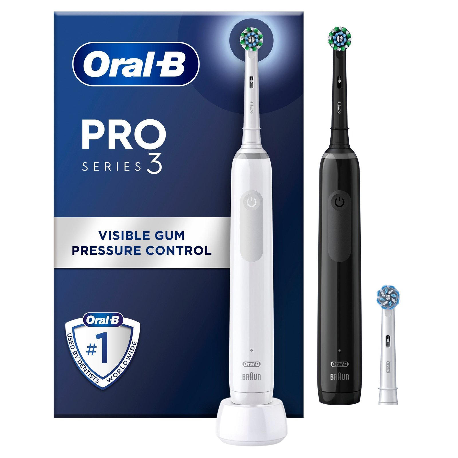 Oral-B Pro 3 Duopack, 2 eltandborstar, 3 huvuden