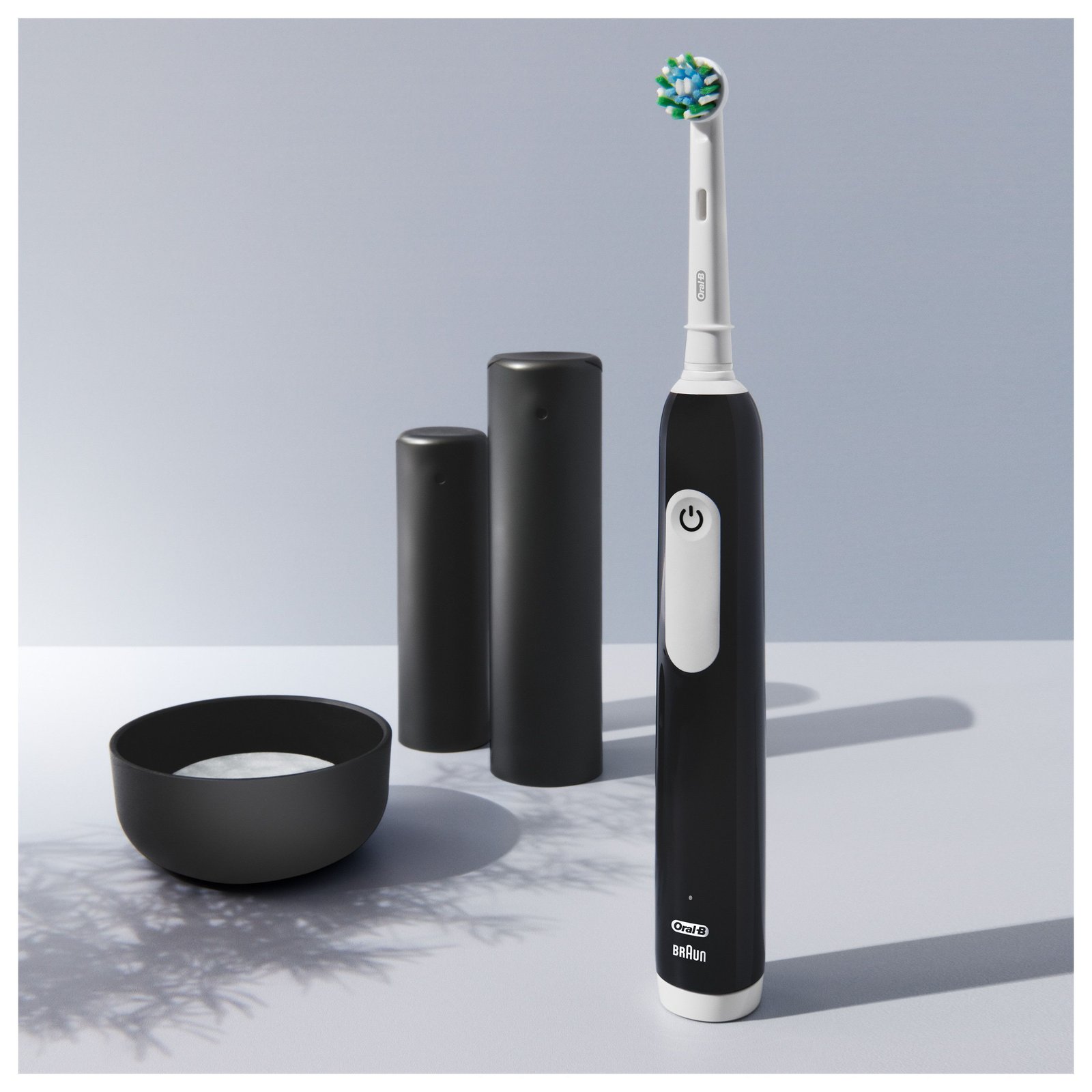 Oral-B Pro 1 Svart eltandborste, 2 huvuden