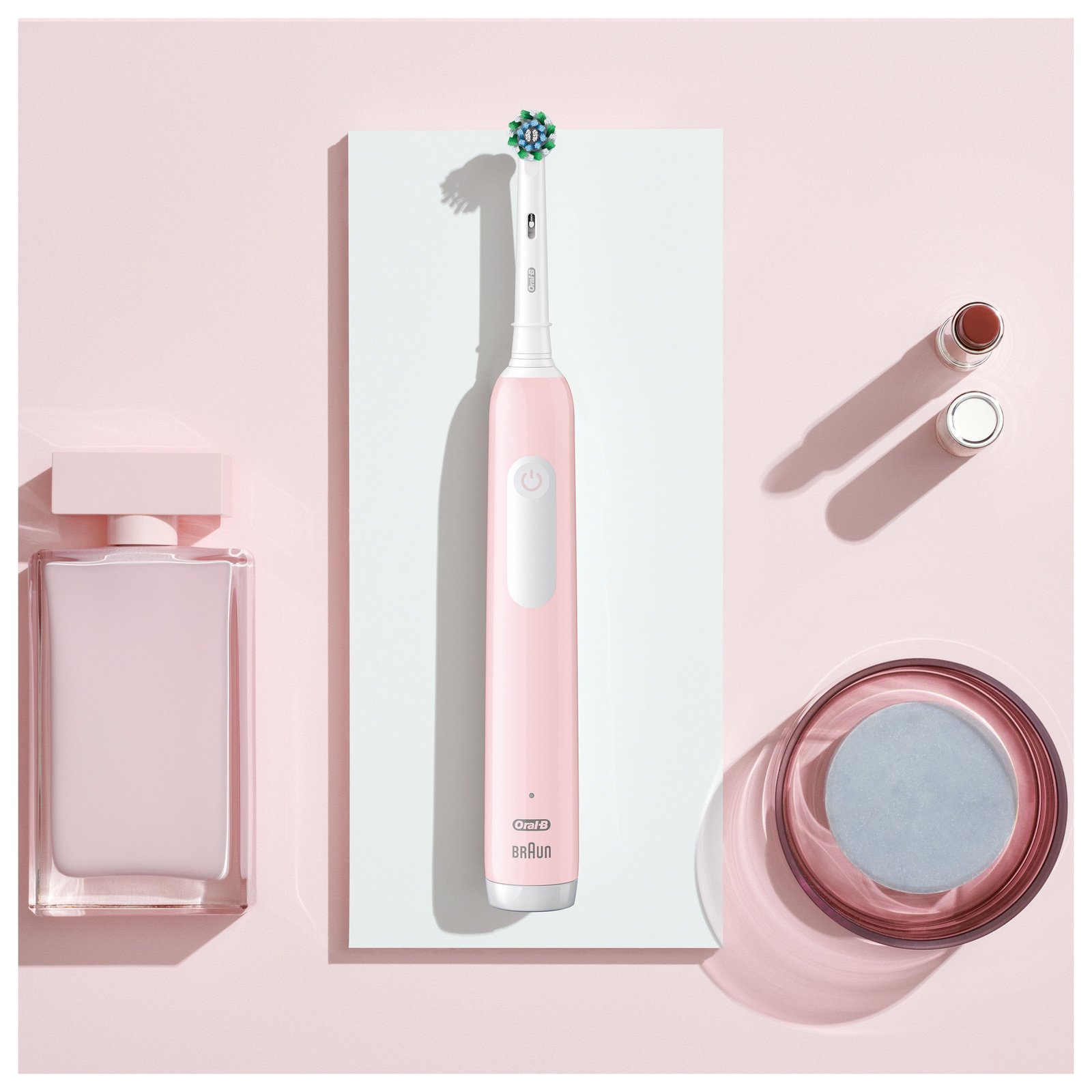 Oral-B Pro 1 Rosa eltandborste, 2 huvuden