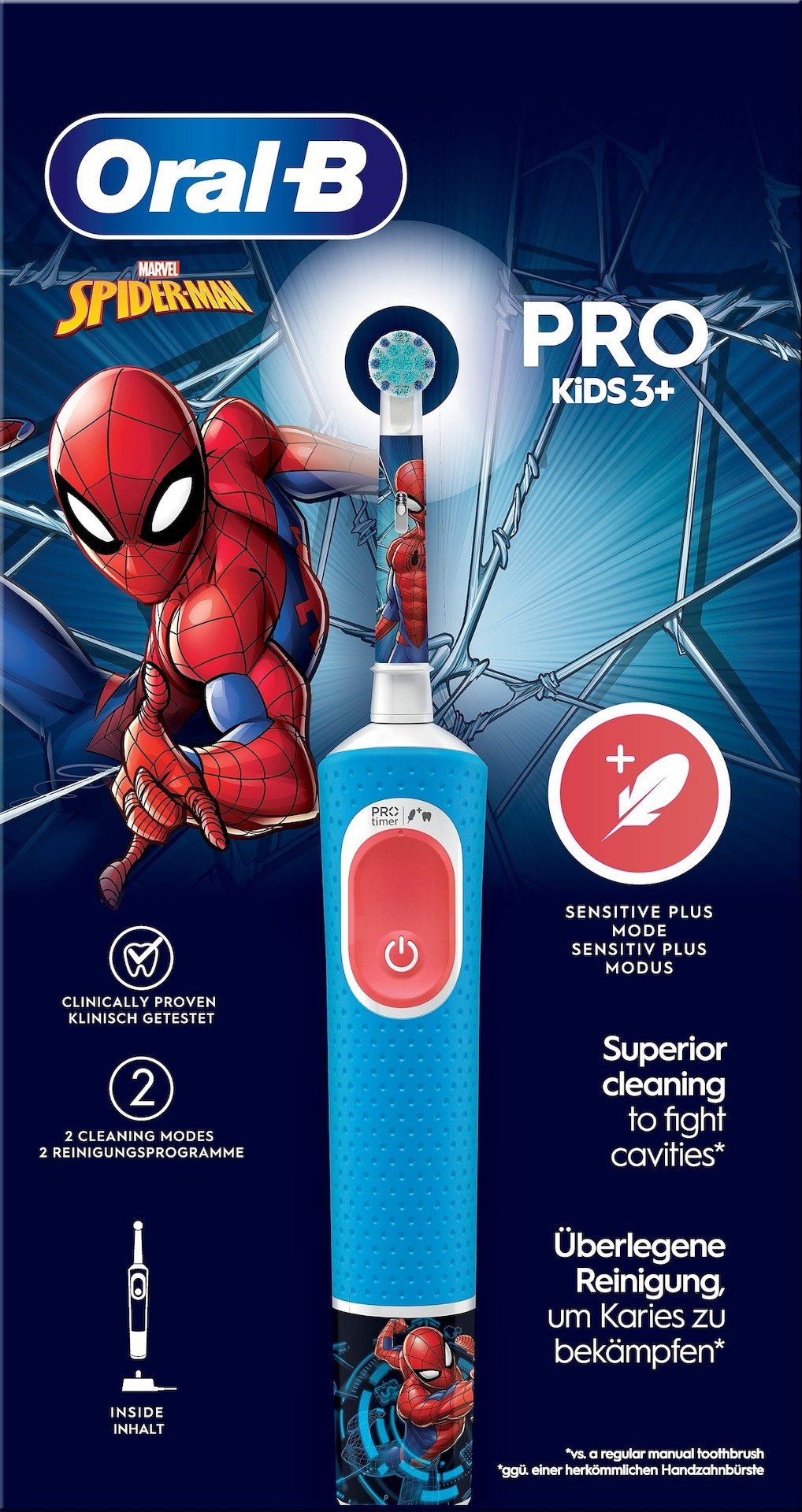 Oral-B Pro Kids Eltandborste För Barn Spider-Man