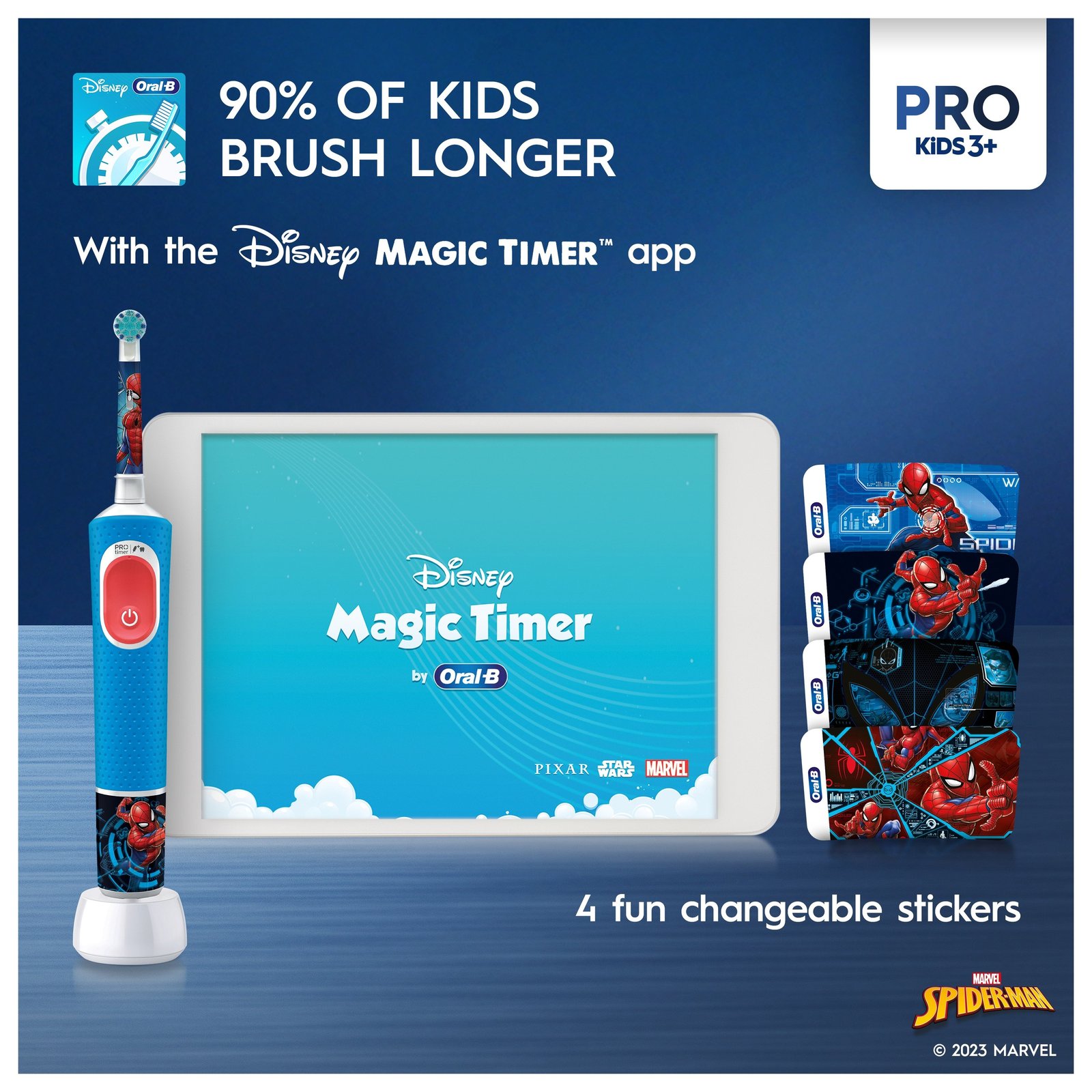 Oral-B Pro Kids Eltandborste För Barn Spider-Man