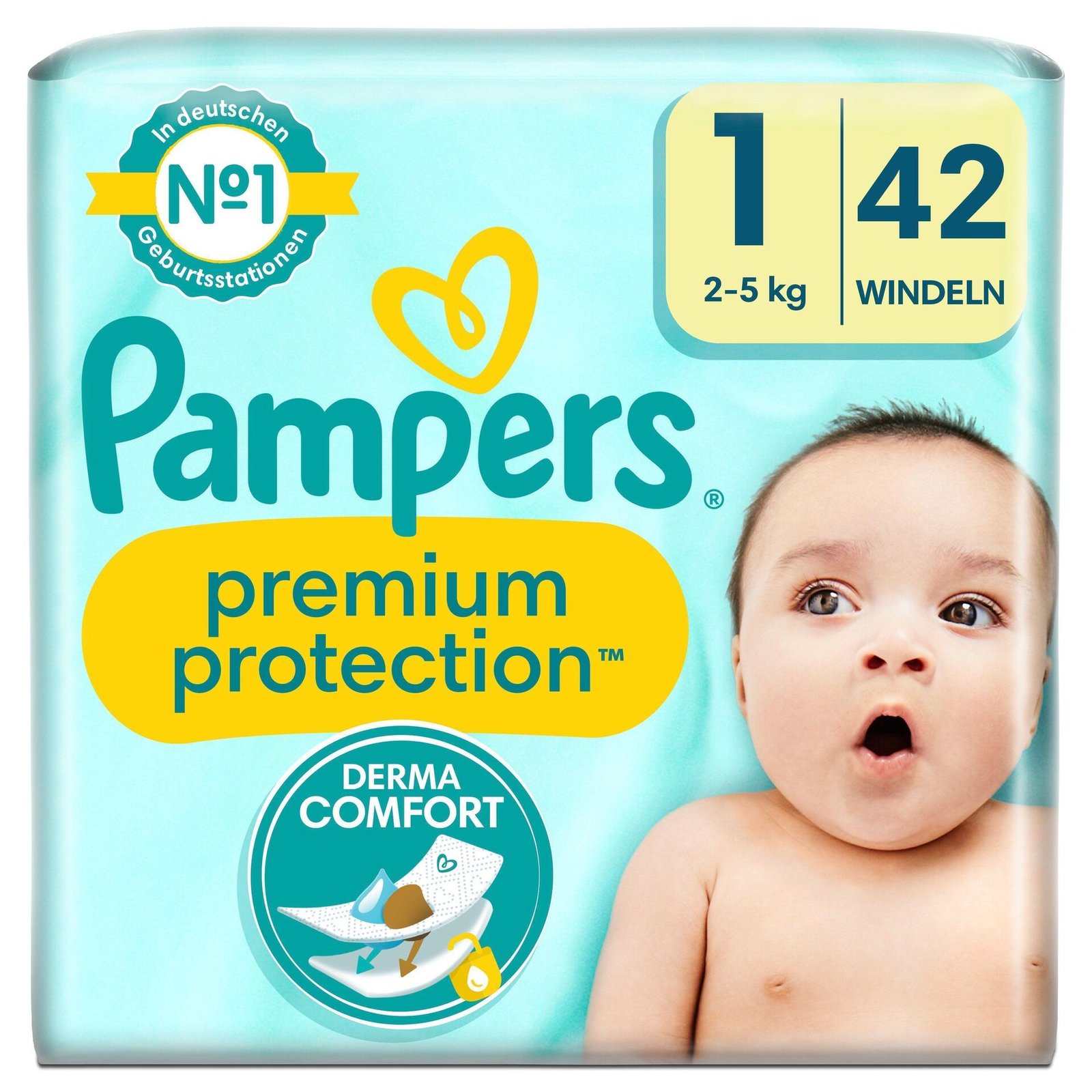 Pampers Premium Protection Blöjor Stl 1 (2kg - 5kg) 42 st