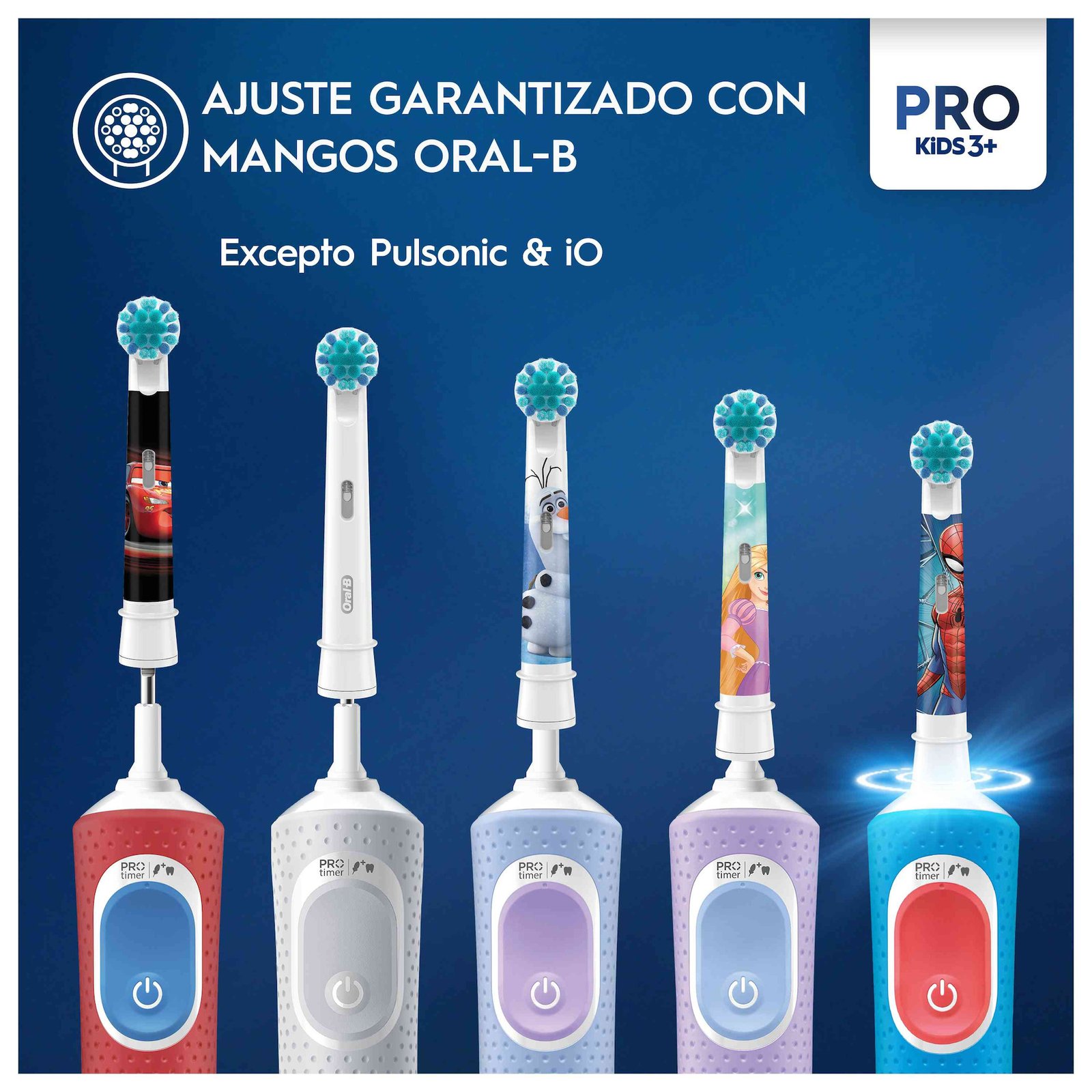 Oral-B Pro Kids Tandborsthuvud Spiderman 3 st