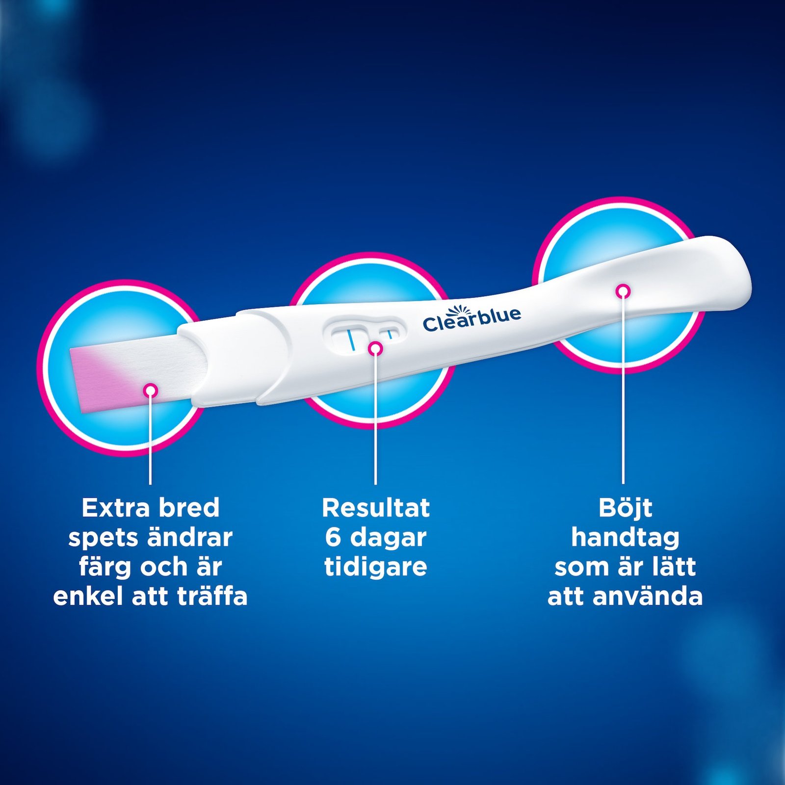 Clearblue Trippelcheck + Datum Kombinationspaket Graviditetstest 3 st