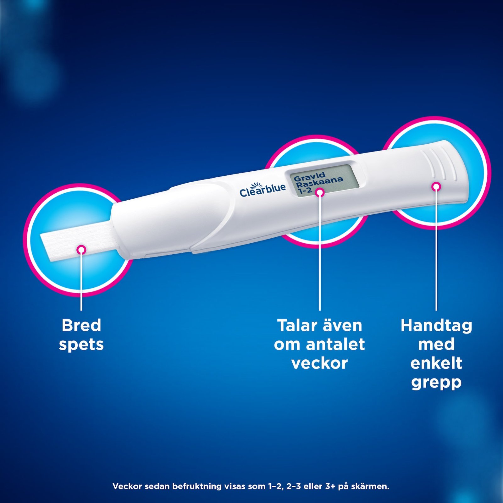 Clearblue Trippelcheck + Datum Kombinationspaket Graviditetstest 3 st