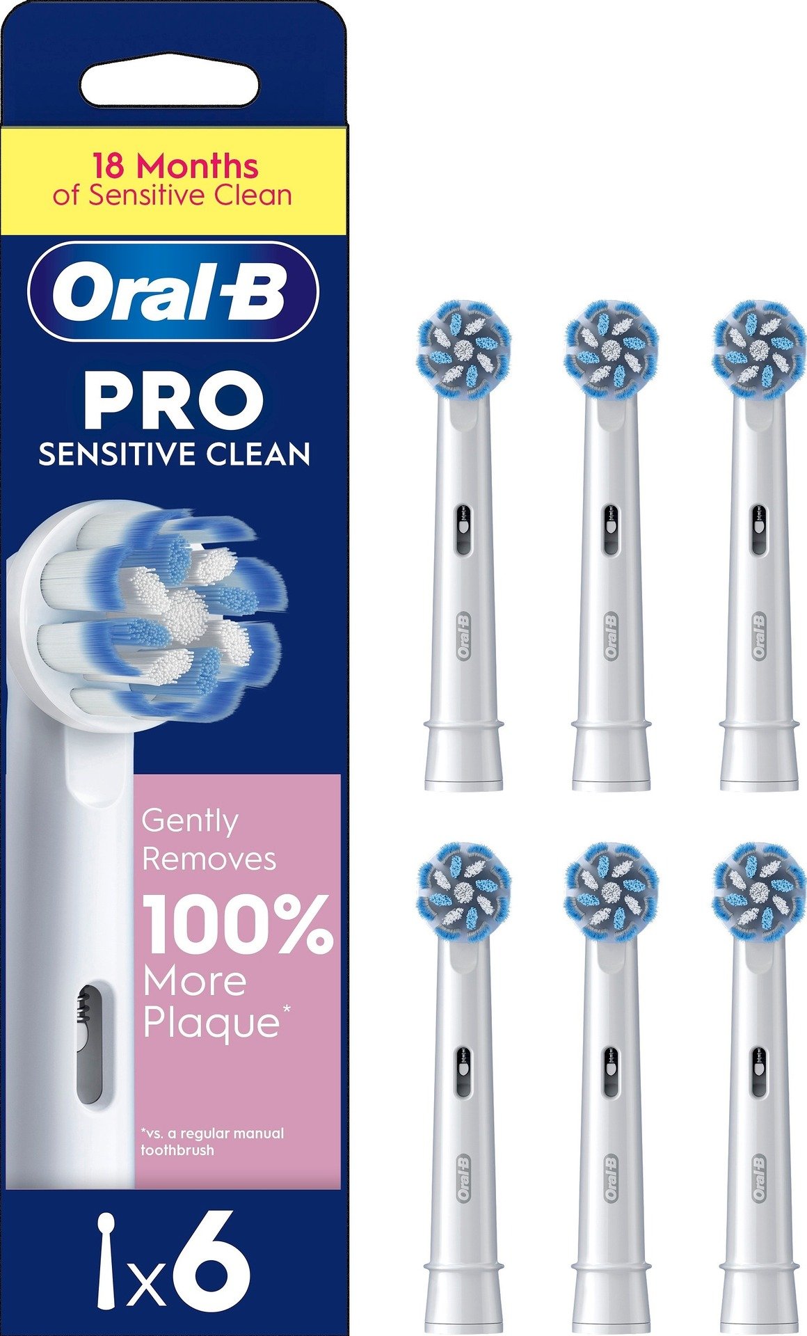 Oral-B Pro Sensitive Clean tandborsthuvuden, 6 st