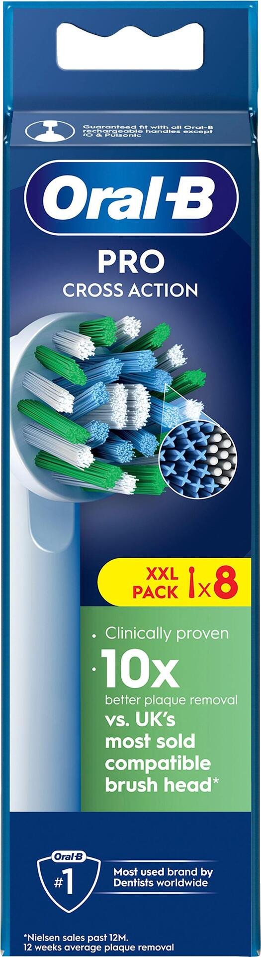 Oral-B Pro Cross Action borsthuvuden 8 st