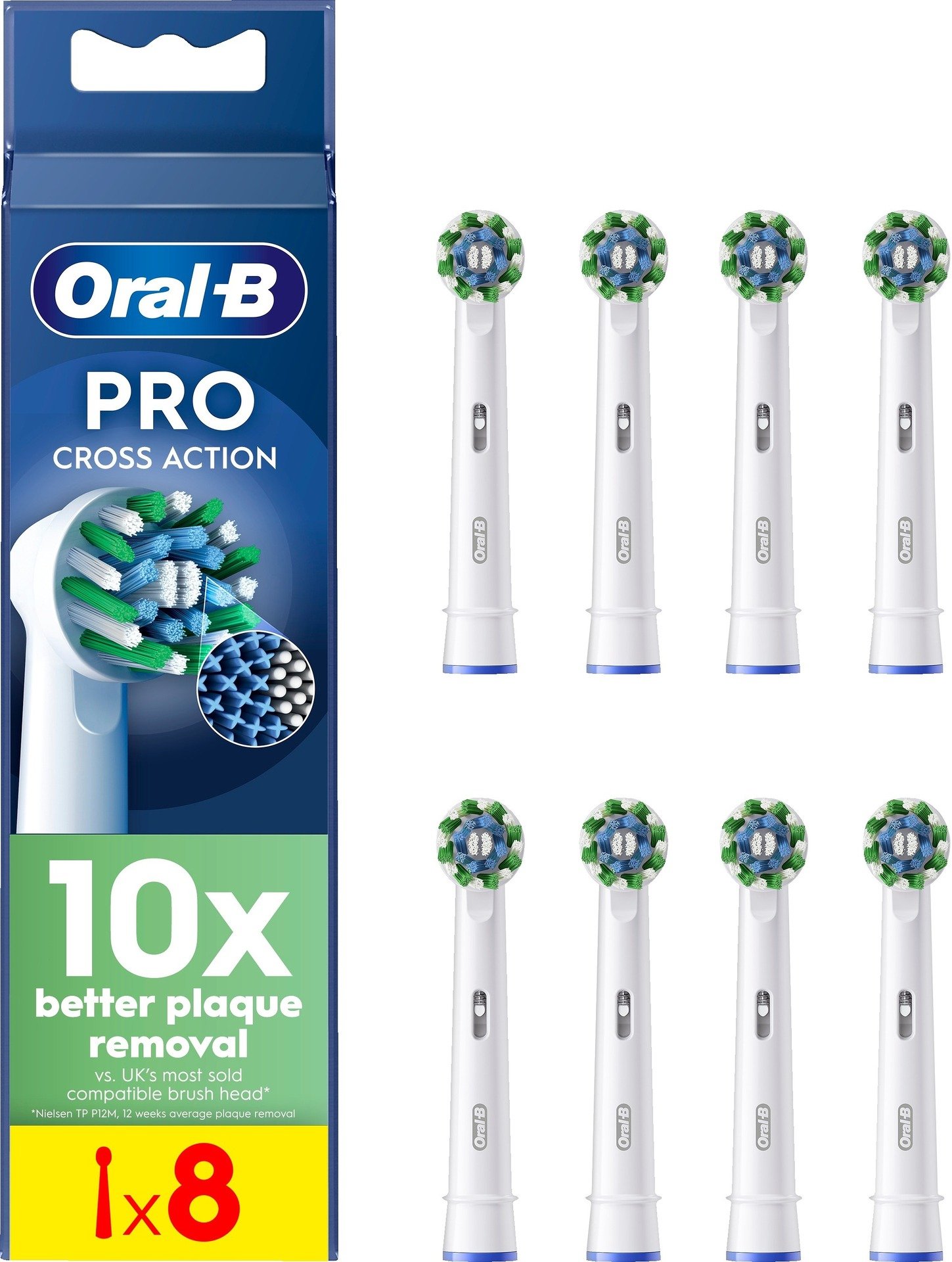 Oral-B Pro Cross Action borsthuvuden 8 st