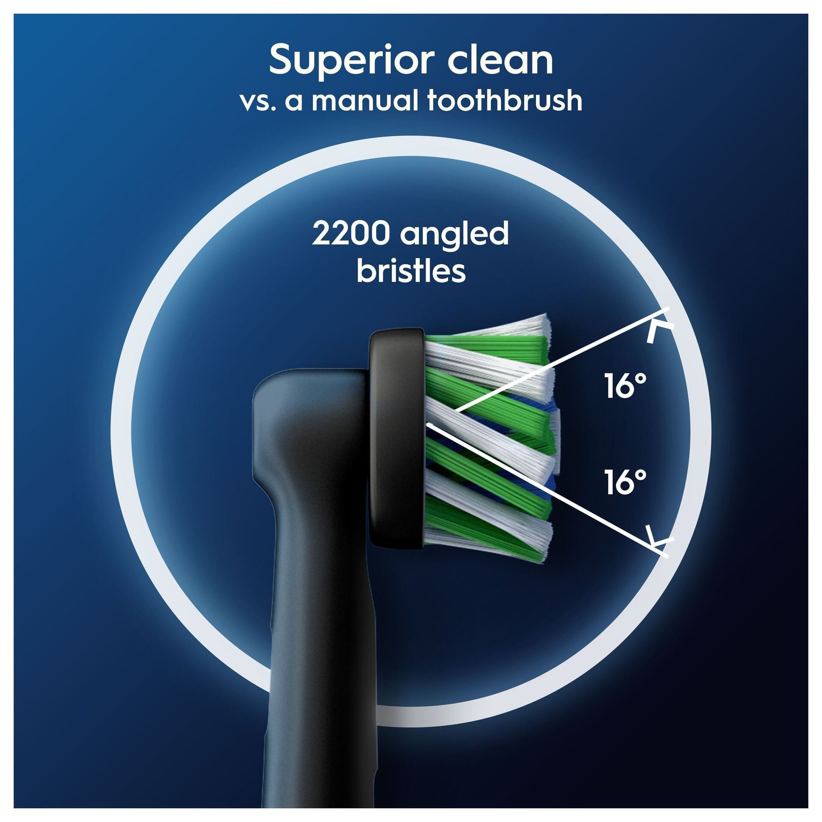 Oral-B Pro Cross Action Black tandborsthuvuden, 5 st