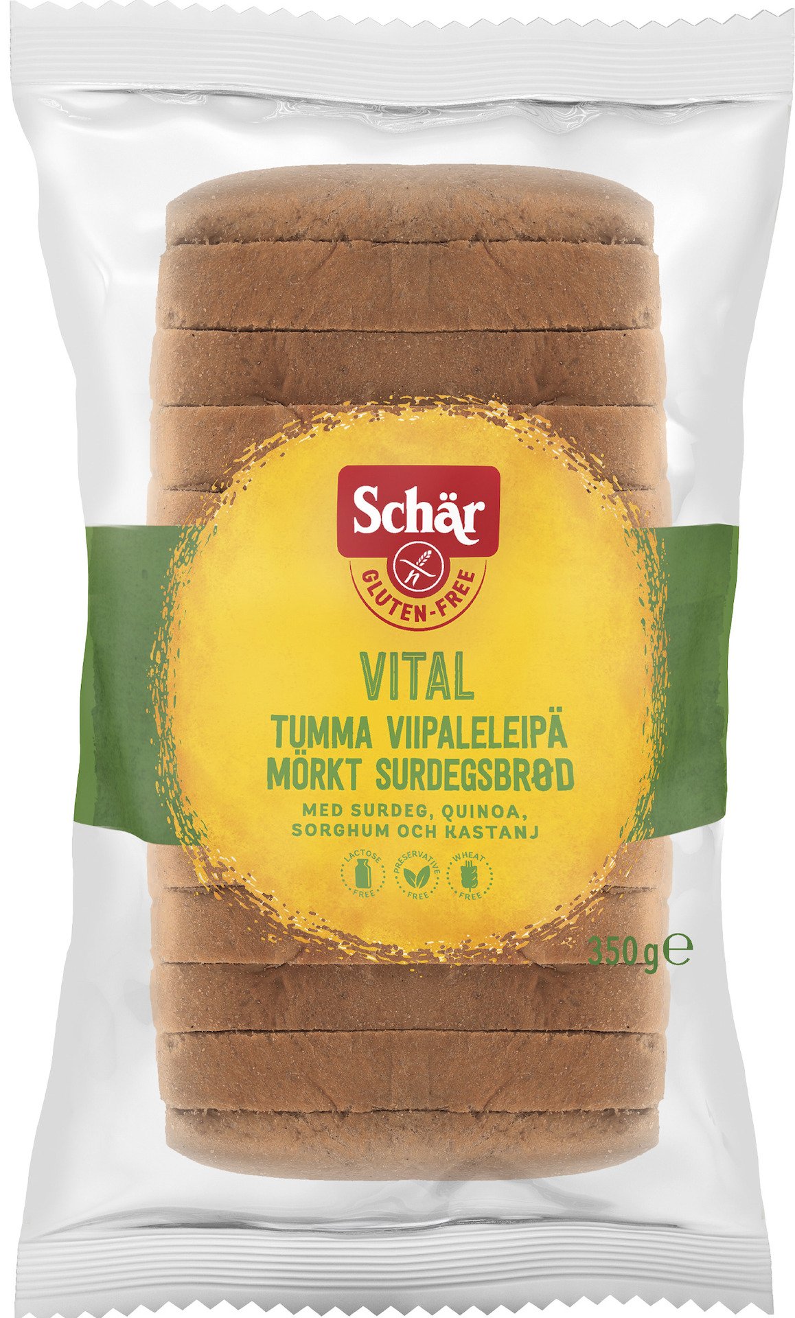 Schär Vital Mörkt Surdegsbröd 350g