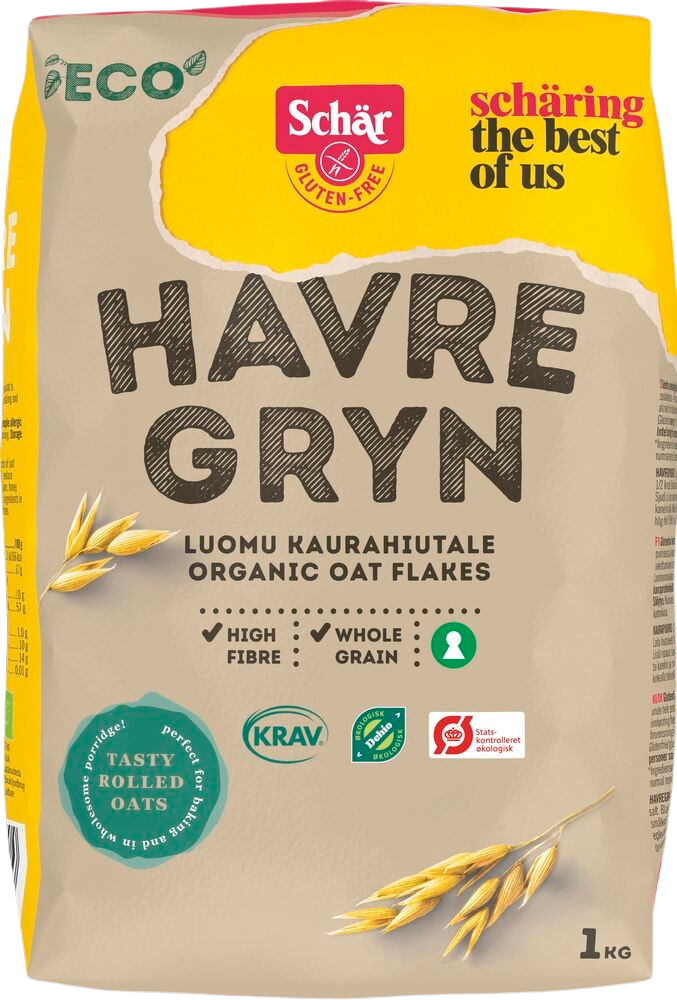 Schär Havregryn ekologisk glutenfri 1 kg