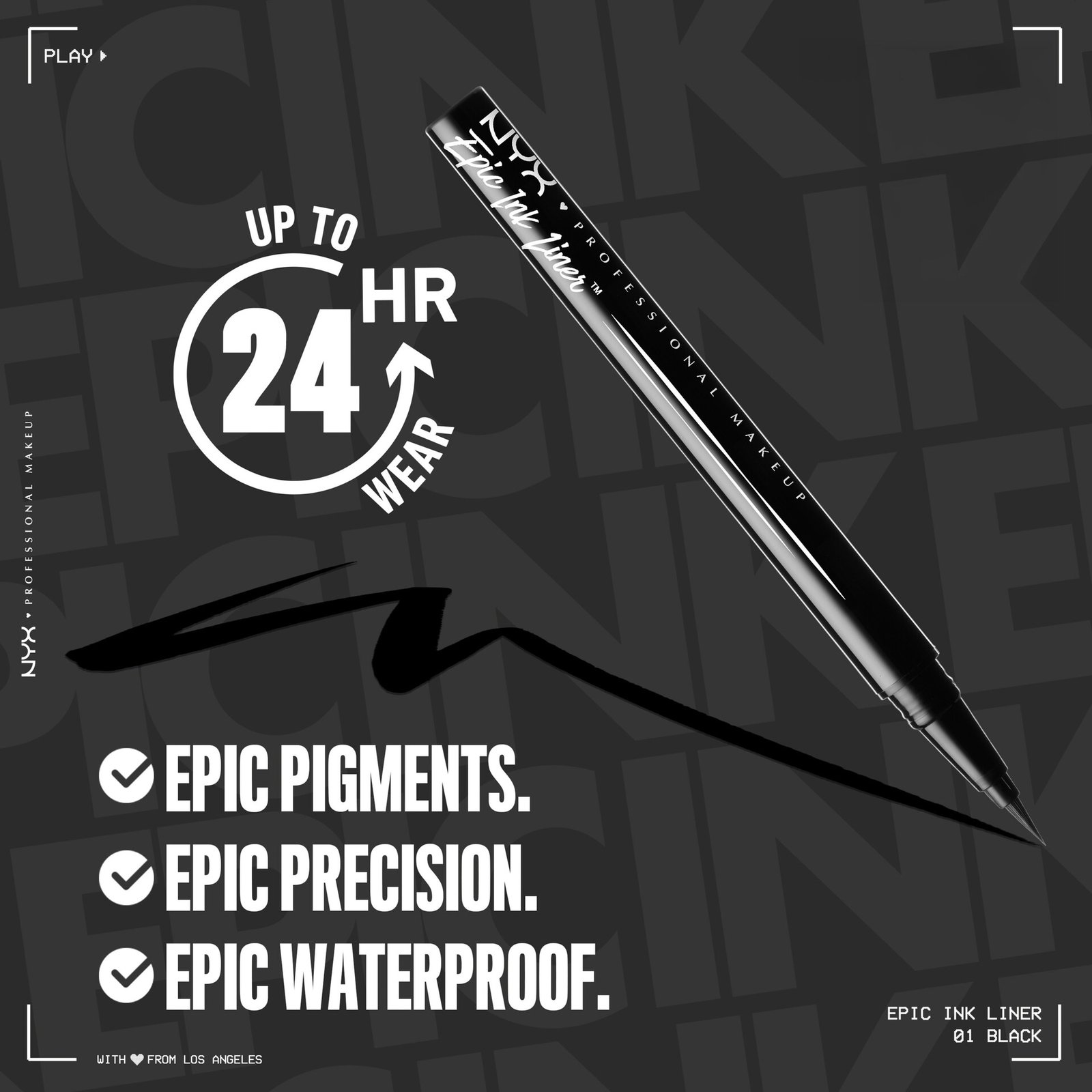 NYX Professional Makeup Epic Ink Liner 1 Black 1 ml