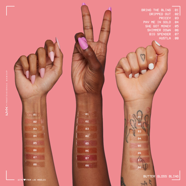 NYX Professional Makeup Butter Gloss Bling! Läppglans 03 Pricey 8 ml