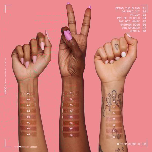 NYX Professional Makeup Butter Gloss Bling! Läppglans 04 Pay Me In Gold 8 ml