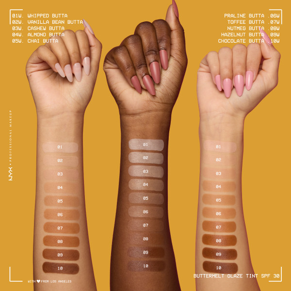 NYX Professional Makeup Buttermelt Glaze Soft Glow Skin Tint SPF30 Foundation 08 Nutmeg Butta 30 ml