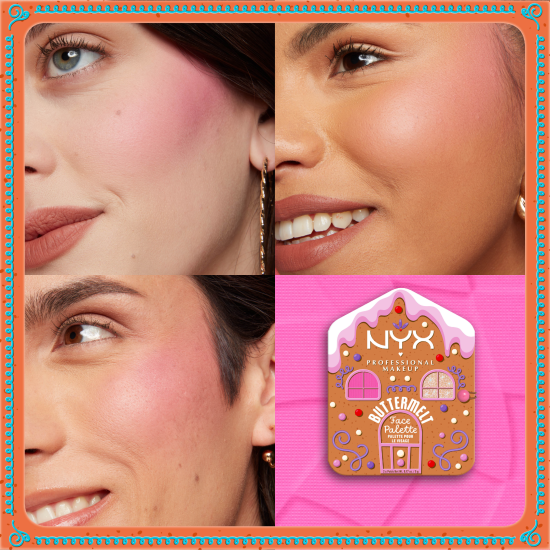 NYX Professional Makeup Buttermelt Face Palette Blush/Highlighter Light/Medium