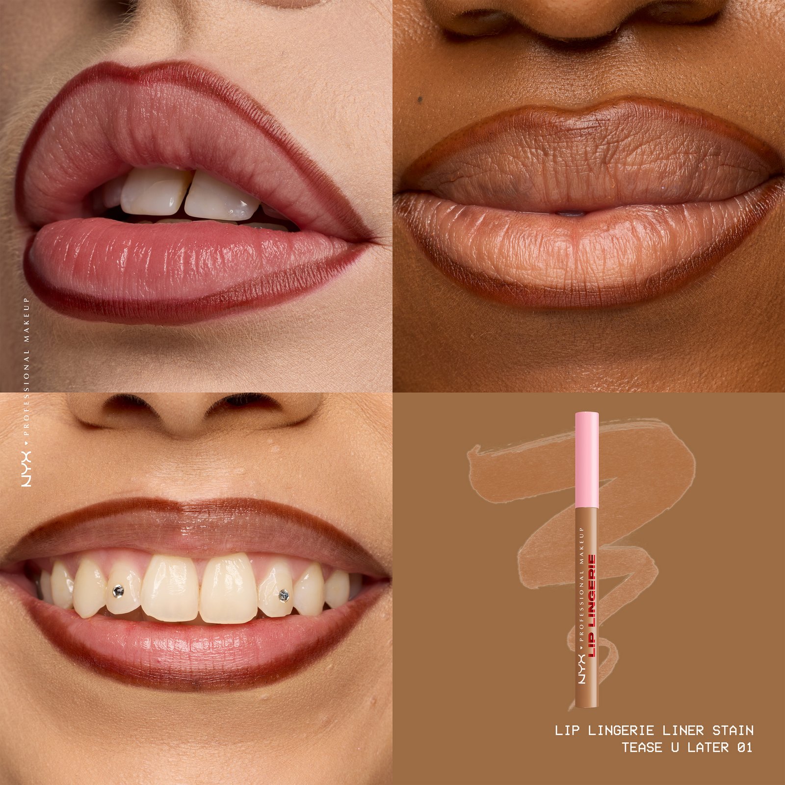 NYX Professional Makeup Lip Lingerie Liner Stain 01 tease U Later 1 ml