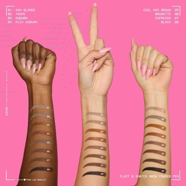 NYX Professional Makeup Fluff N Snatch Brow Powder Pen 03 Auburn 1 g