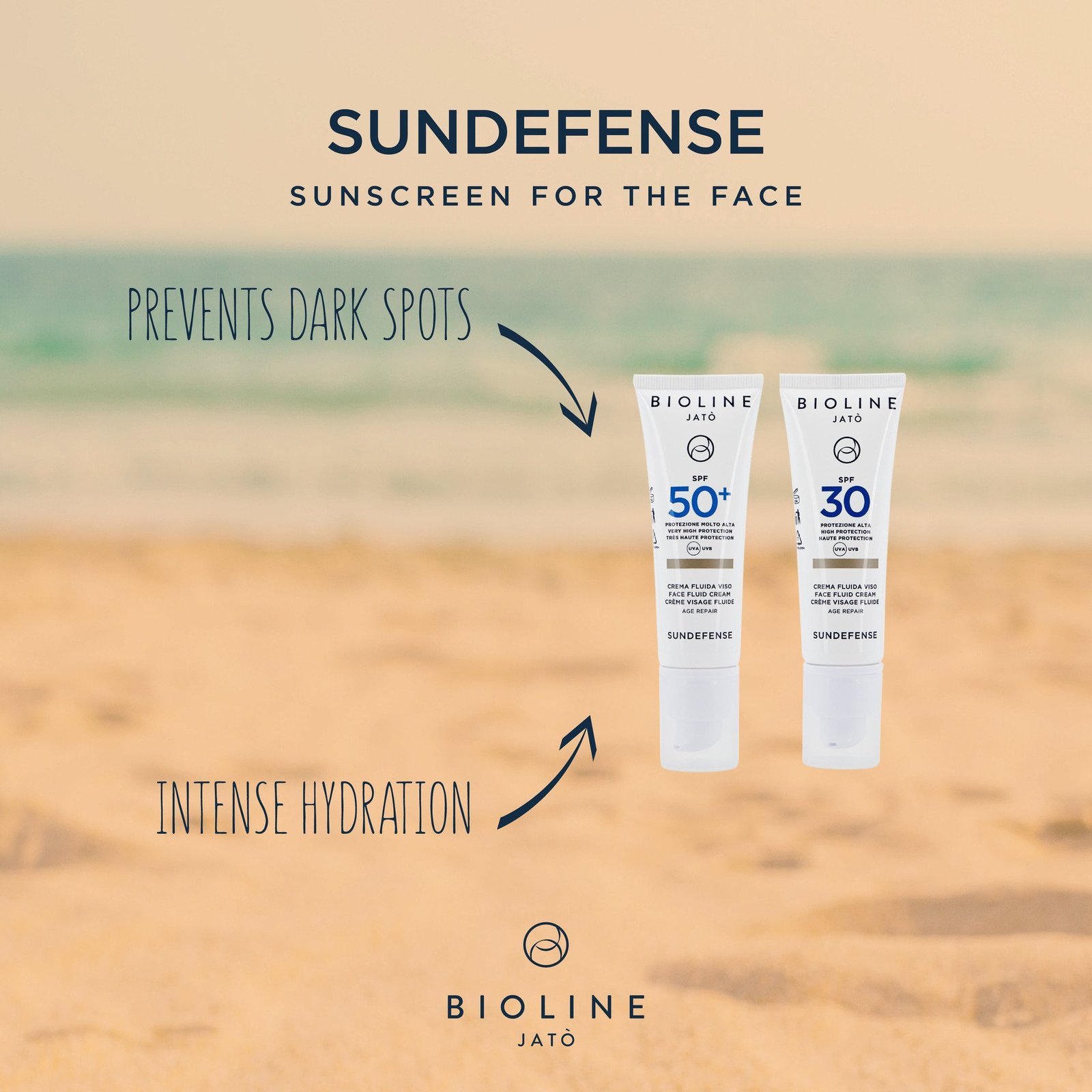 Bioline Jatò SPF 30 High Protection Face Fluid Cream Age Repair 50 ml