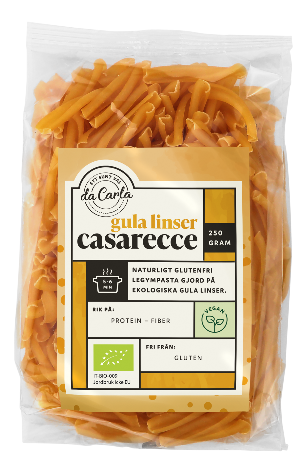 da Carla EKO GF Caserecce Gula Linser 250 g