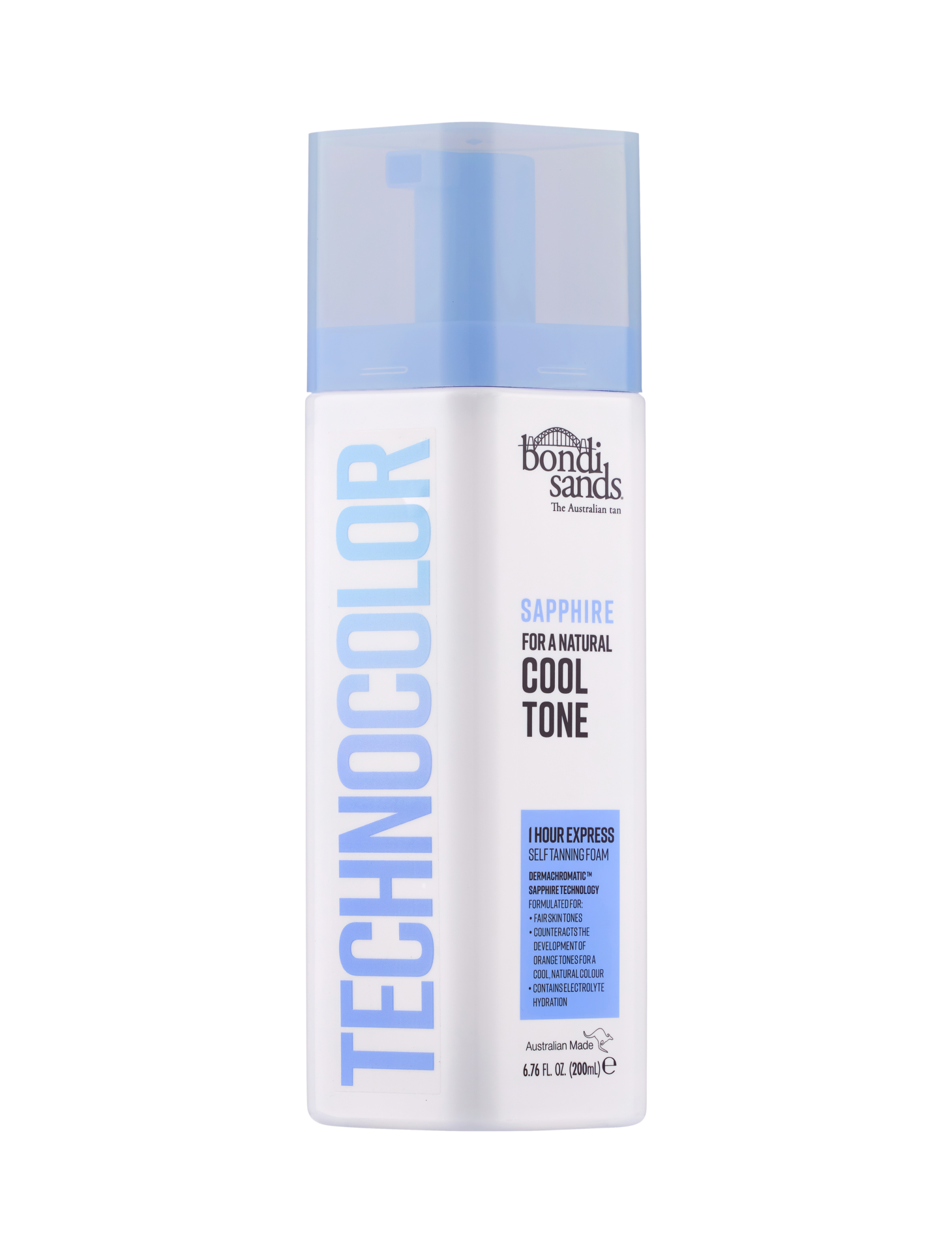 Bondi Sands Technocolor 1 Hour Express Self Tanning Foam Sapphire Cool Tone 200 ml