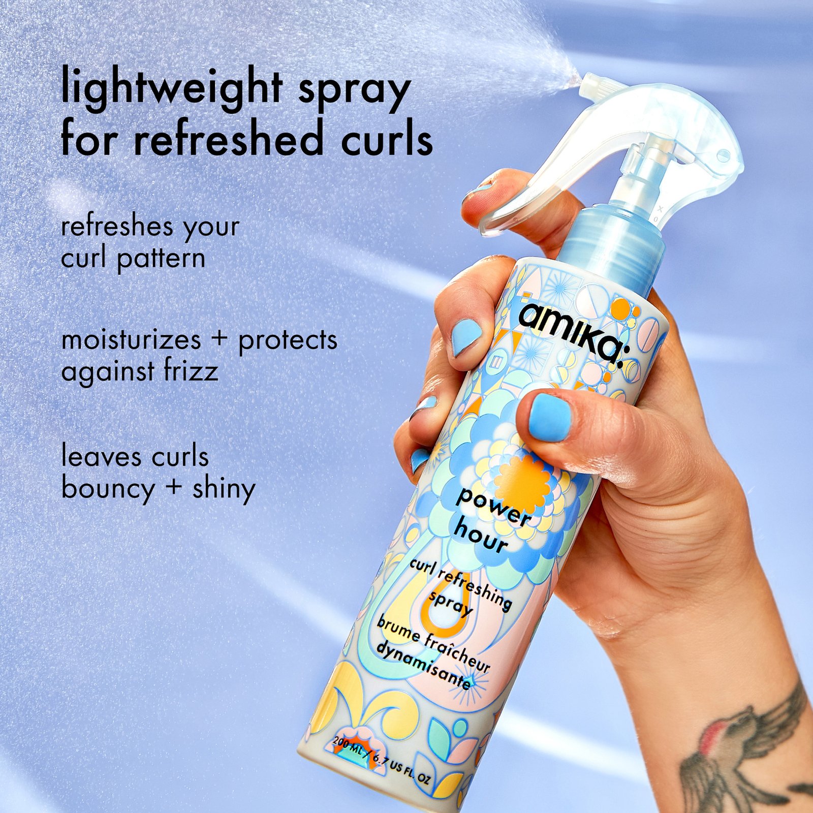 amika Power Hour Curl Refreshing Spray 200 ml