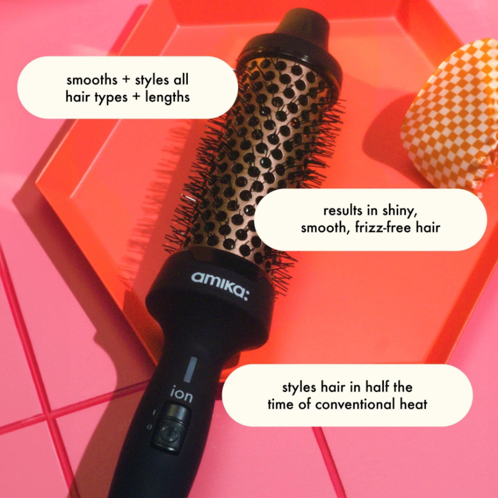 amika Bombshell Blowout Thermal Brush Rose Gold