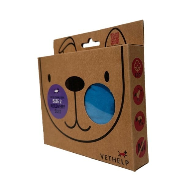 VetHelp Recovery Suit ljusblå /stl 2