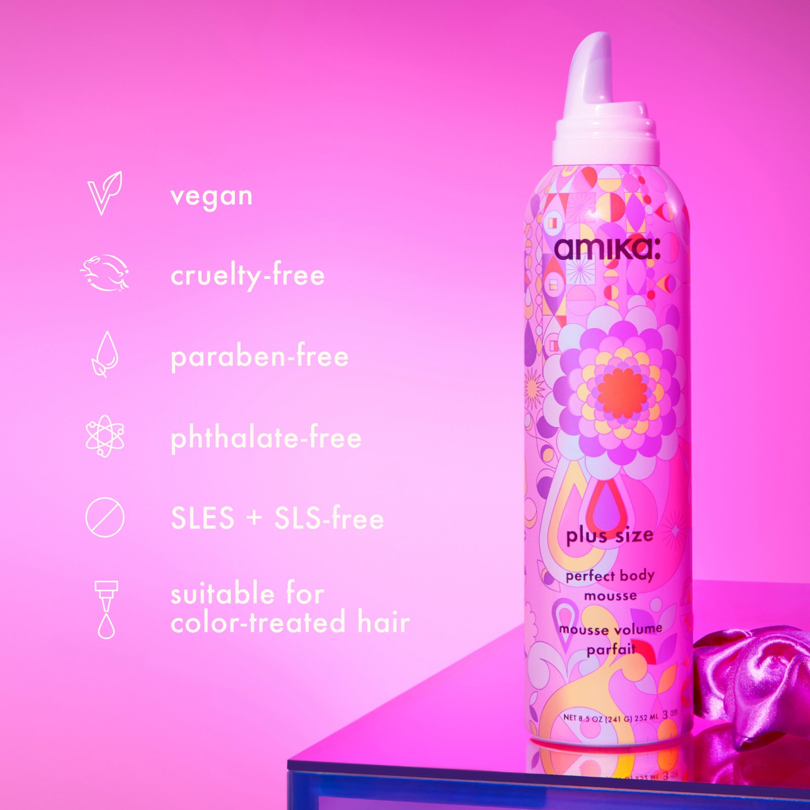 amika Plus Size Volume & Body Mousse 252 ml