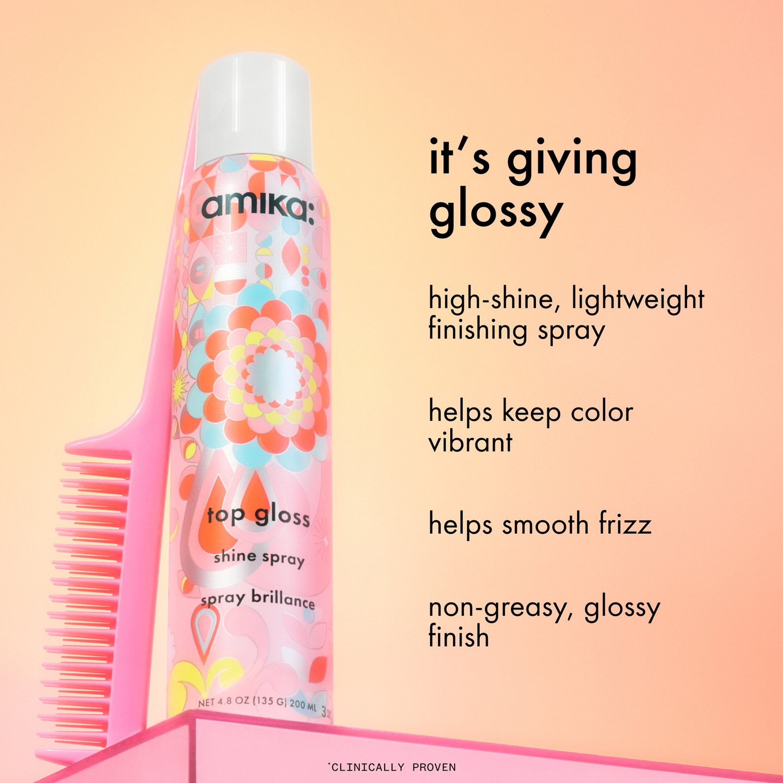 amika Top Gloss Shine Spray 200 ml