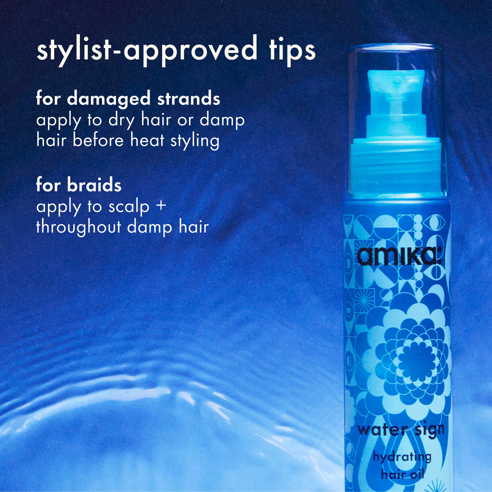 amika Water Sign Hydrating Hair Oil 50 ml