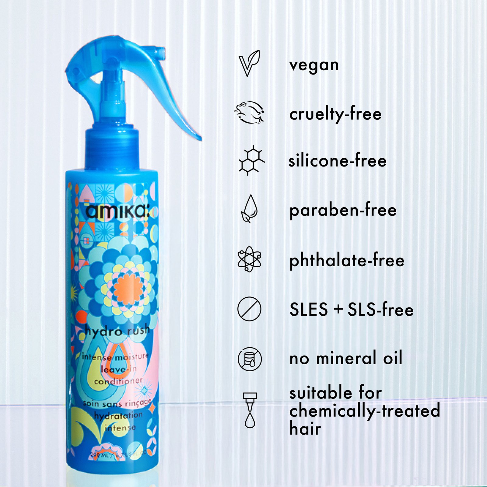 amika Hydro Rush Intense Moisture Leave-In Conditioner 60 ml