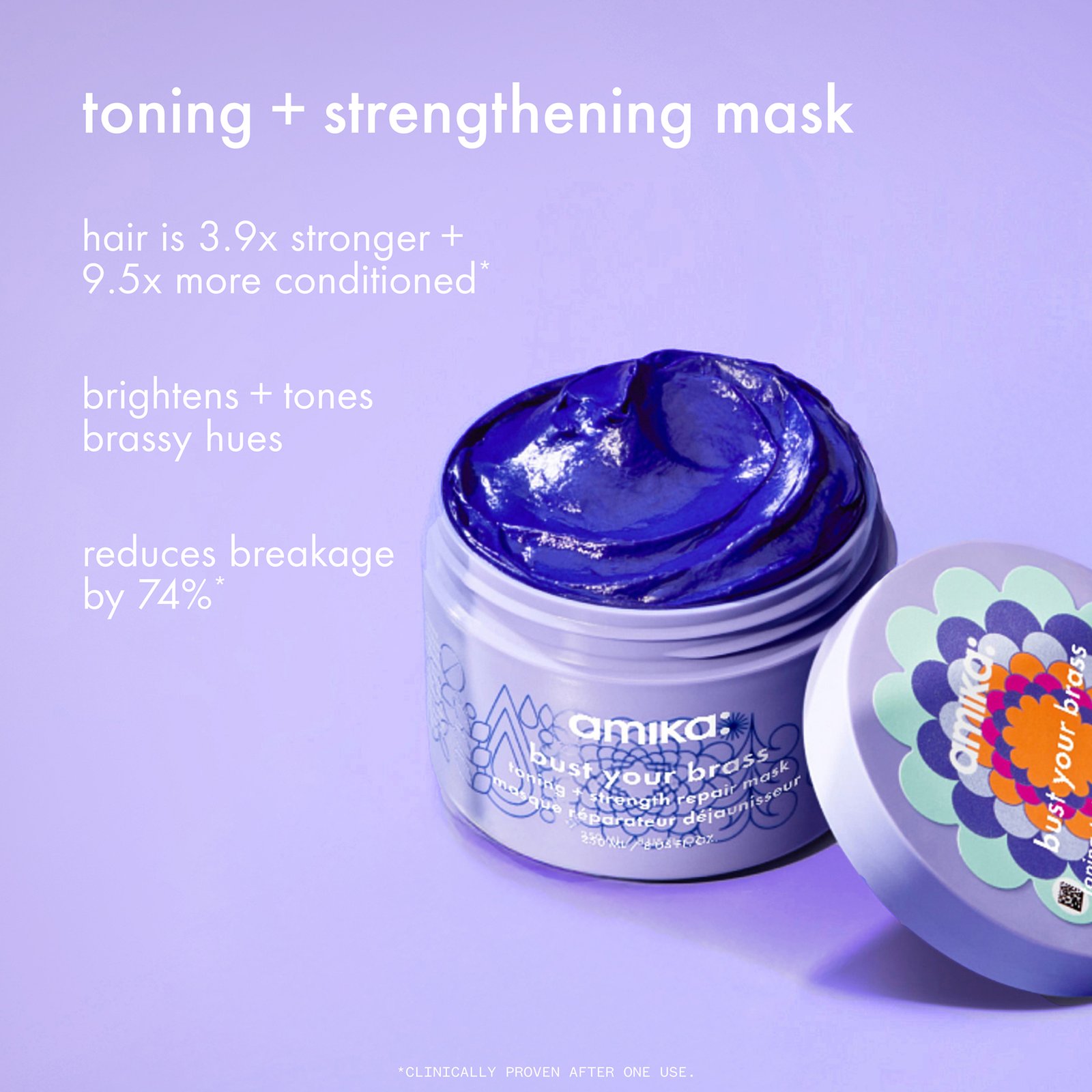 amika Bust Your Brass Cool Blonde Intense Repair Mask 250 ml