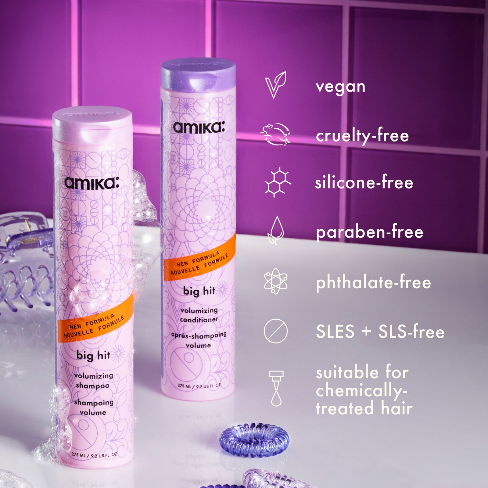 amika Big Hit Volumizing Shampoo 275 ml