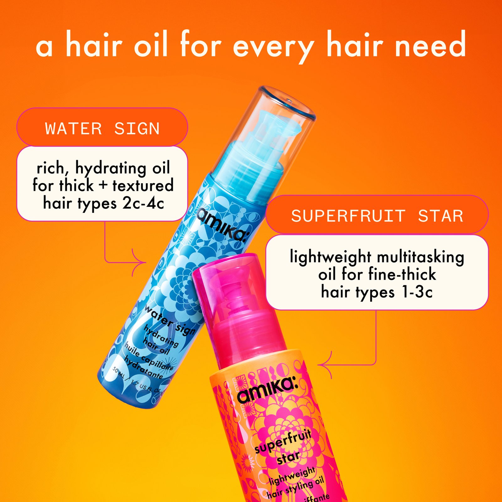 amika Superfruit Star Lightweight Hair Styling Oil 50 ml
