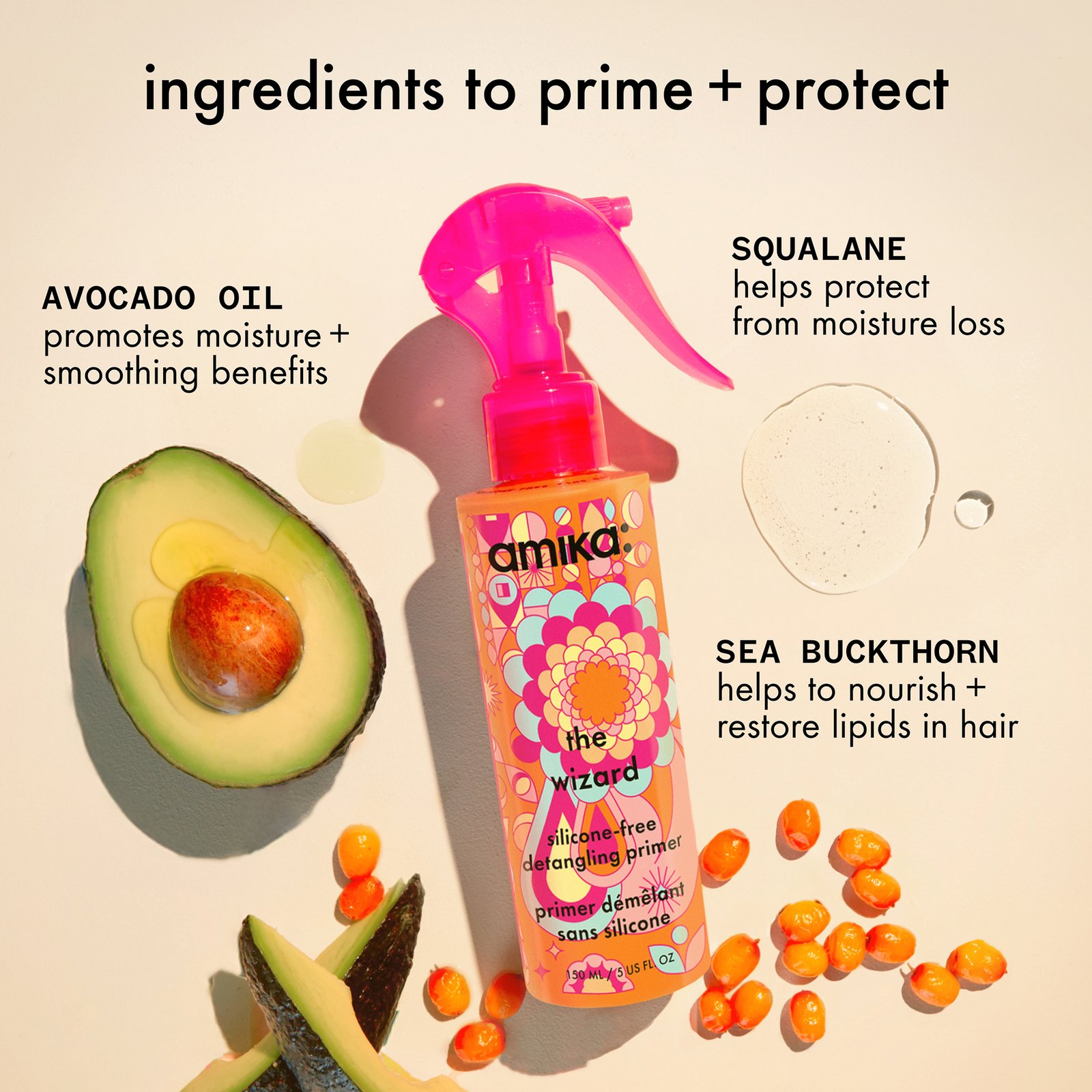 amika The Wizard Silicone-Free Detangling Hair Primer 60 ml