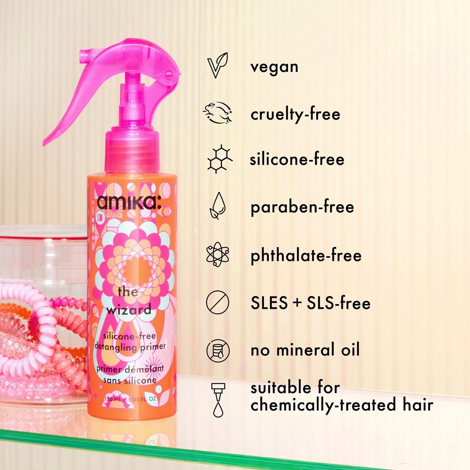 amika The Wizard Silicone-Free Detangling Hair Primer 60 ml
