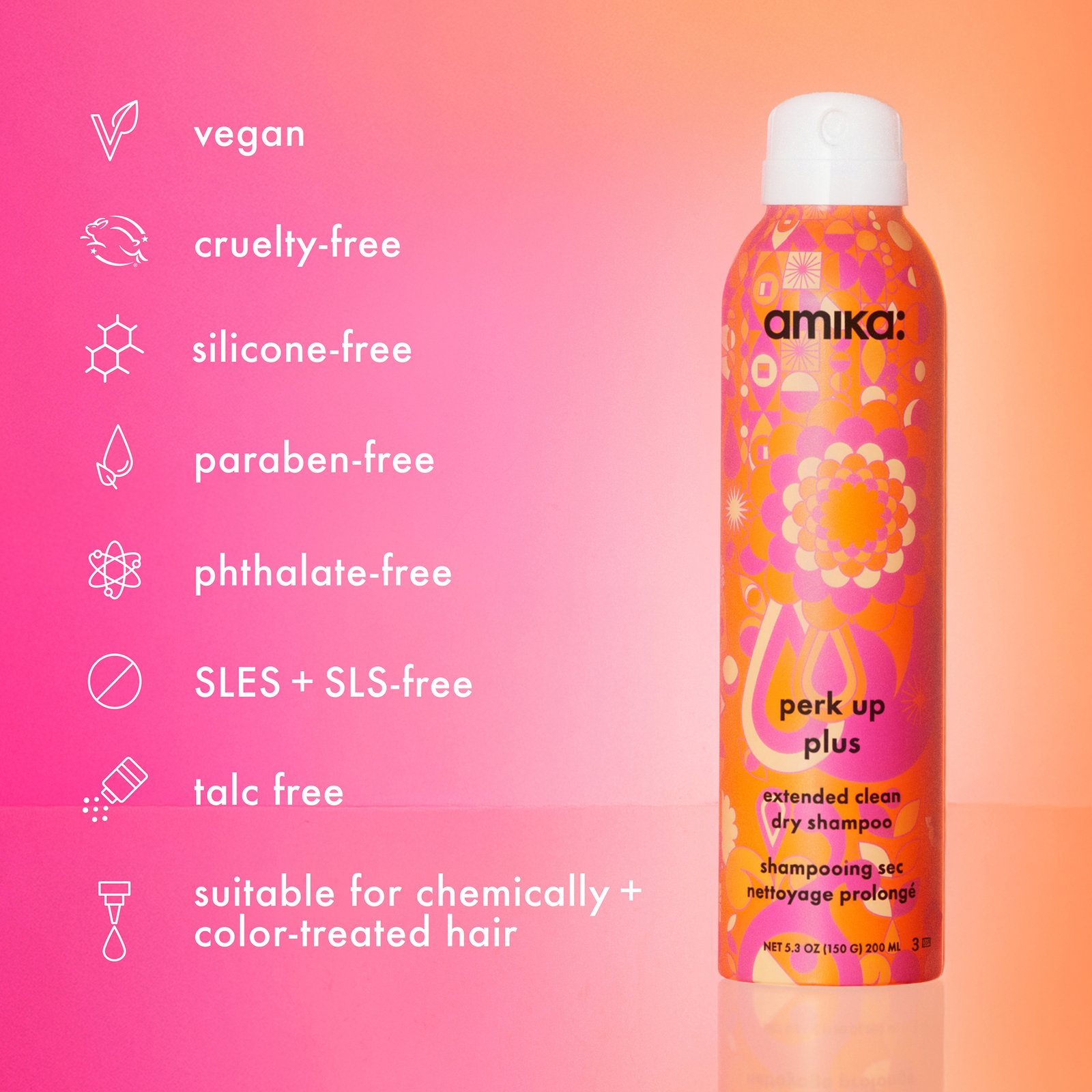 amika Perk Up Plus Extended Clean Dry Shampoo 208 ml