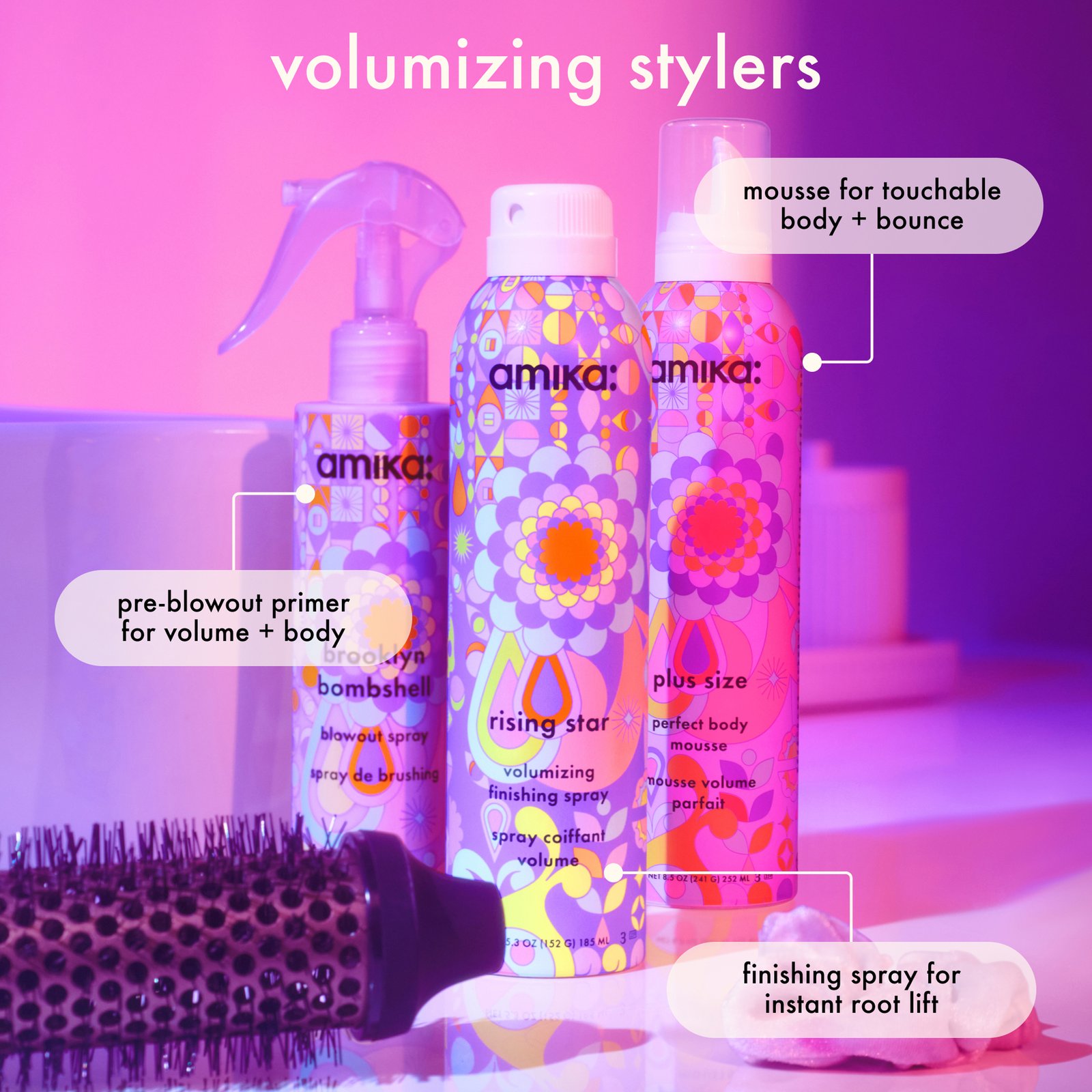 amika Rising Star Volumizing Finishing Spray 185 ml