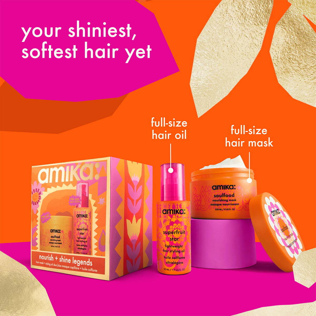 amika Nourish+Shine Legends Mask Set