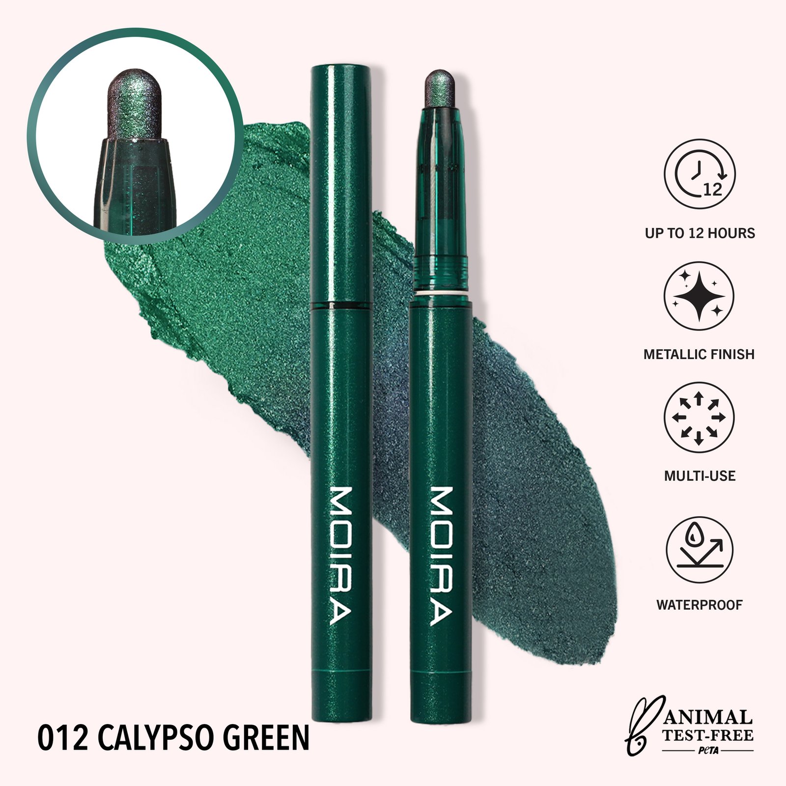 MOIRA Stellar Glaze Stick Shadow 012 Calypso Green 0,85 g