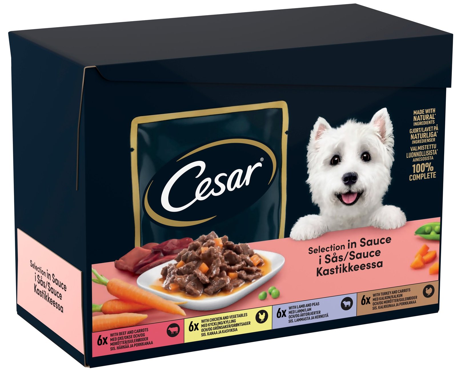 Cesar Hundmat Mixbitar i Sås 24 x 100 g